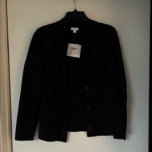 J. Jill Elegant Black Button-Up Cardigan